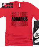 Stacked Aquarius Zodiac Shirt