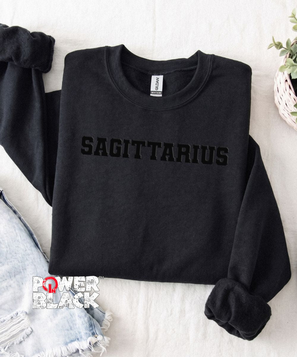 Puff Sagittarius (Off Black Puff Design) Sweatshirt
