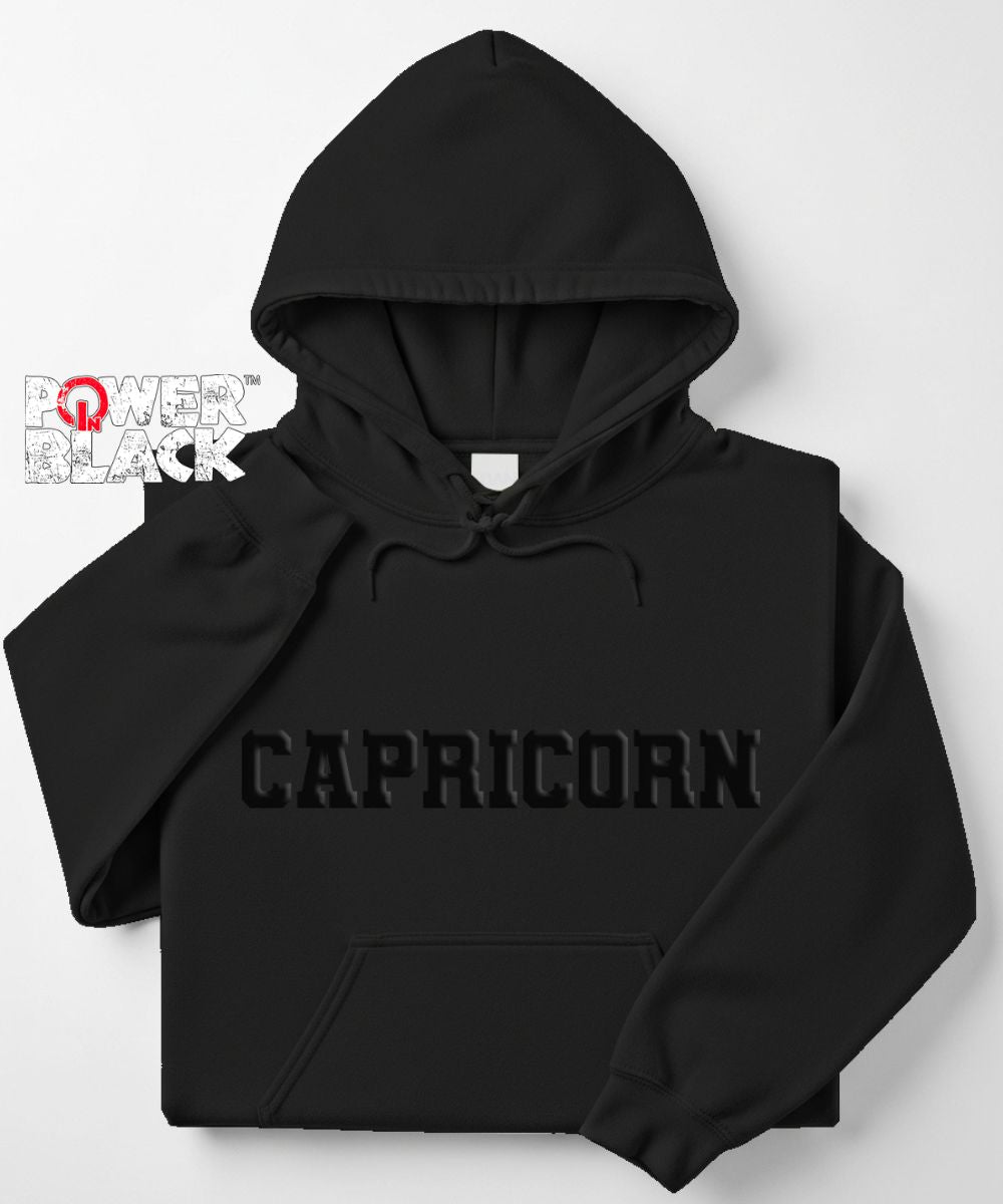 Puff Capricorn (Off Black Puff Design) Hoodie