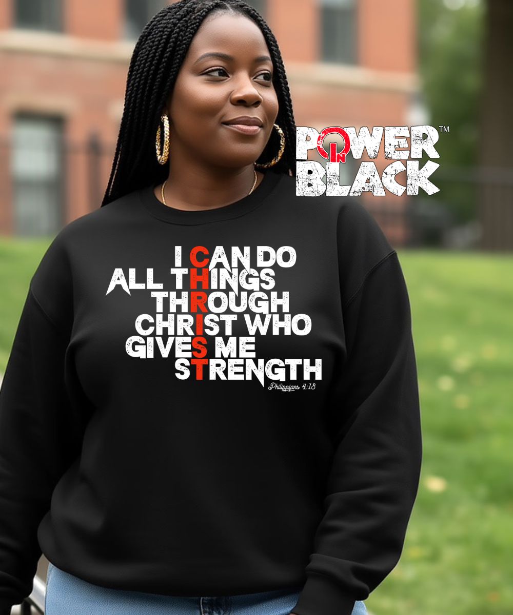 Philippians 4:13 (Distressed Design) Sweatshirt
