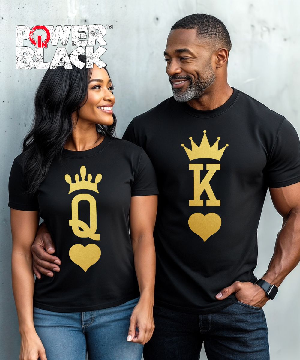 King of Hearts and Queen of Hearts (Gold Print) Set
