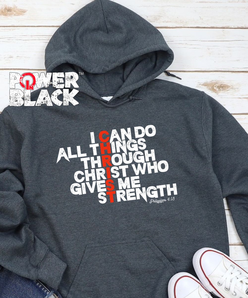 Philippians 4:13 (Distressed Design) Hoodie