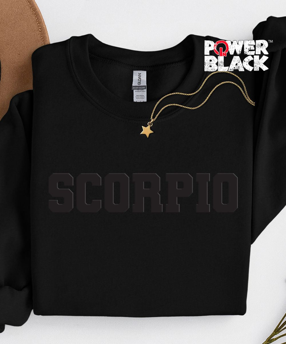 Puff Scorpio (Off Black Puff Design) Sweatshirt