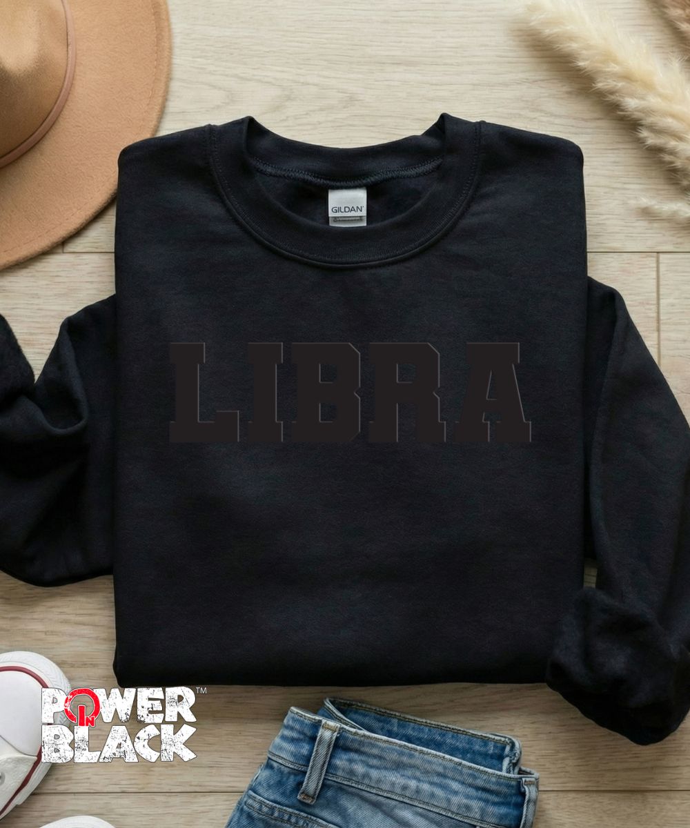 Puff Libra (Off Black Puff Design) Sweatshirt