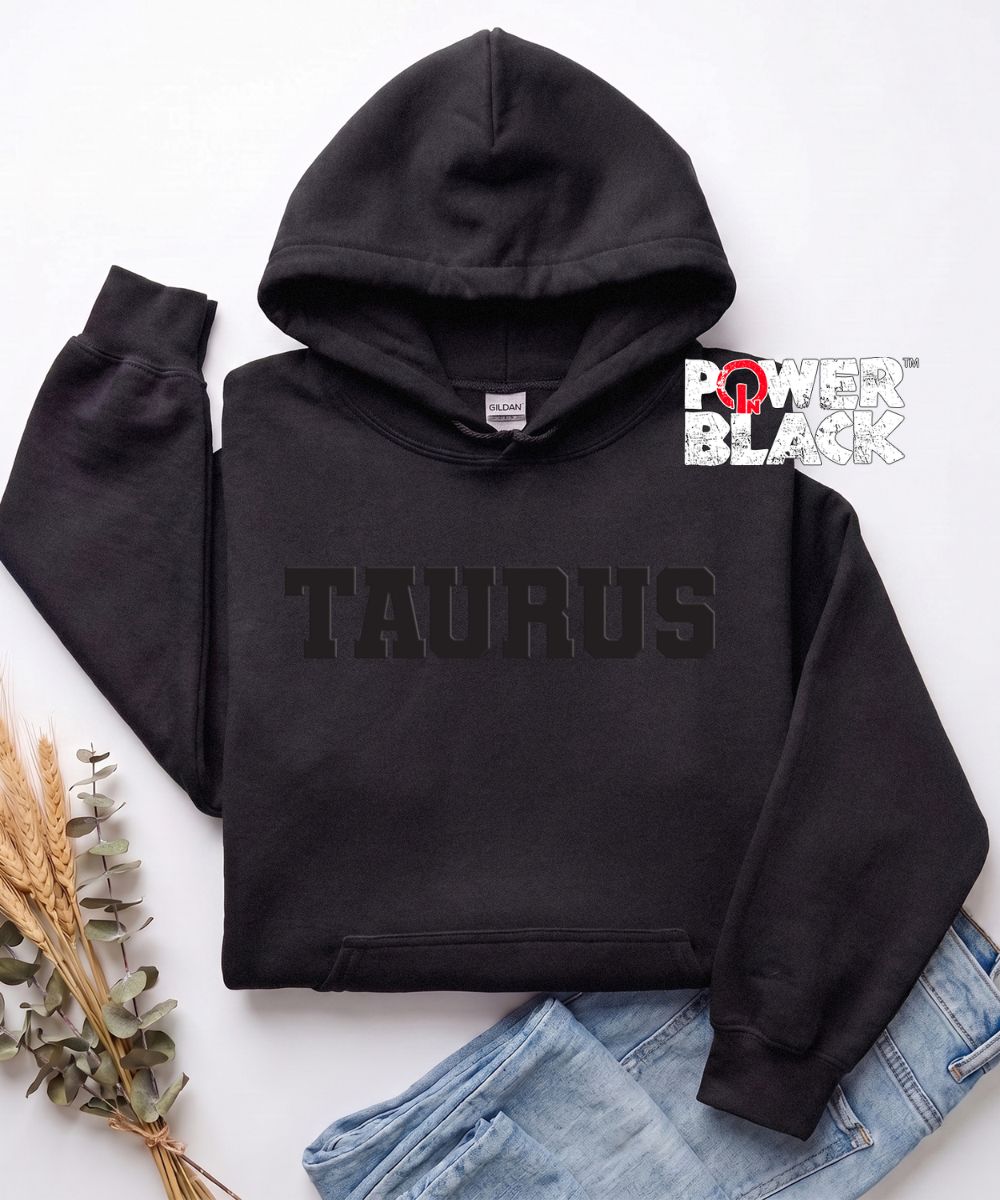 Puff Taurus (Off Black Puff Design) Hoodie