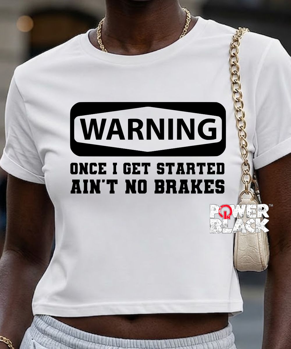 Warning Crop Top