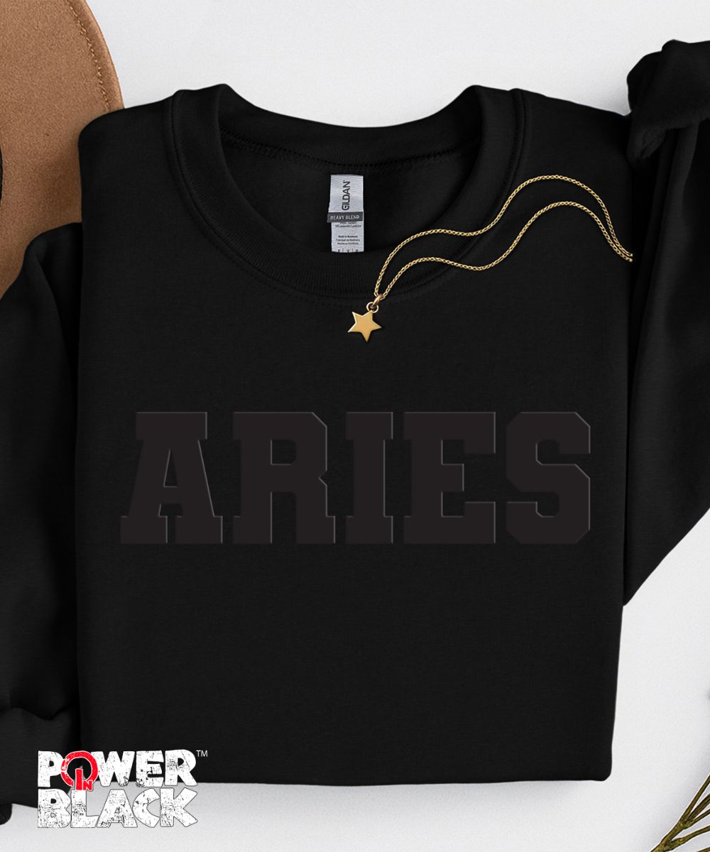 Puff Aries (Off Black Puff Design) Sweatshirt