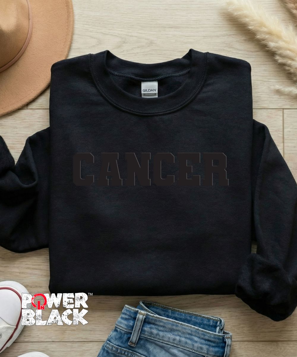 Puff Cancer (Off Black Puff Design) Sweatshirt