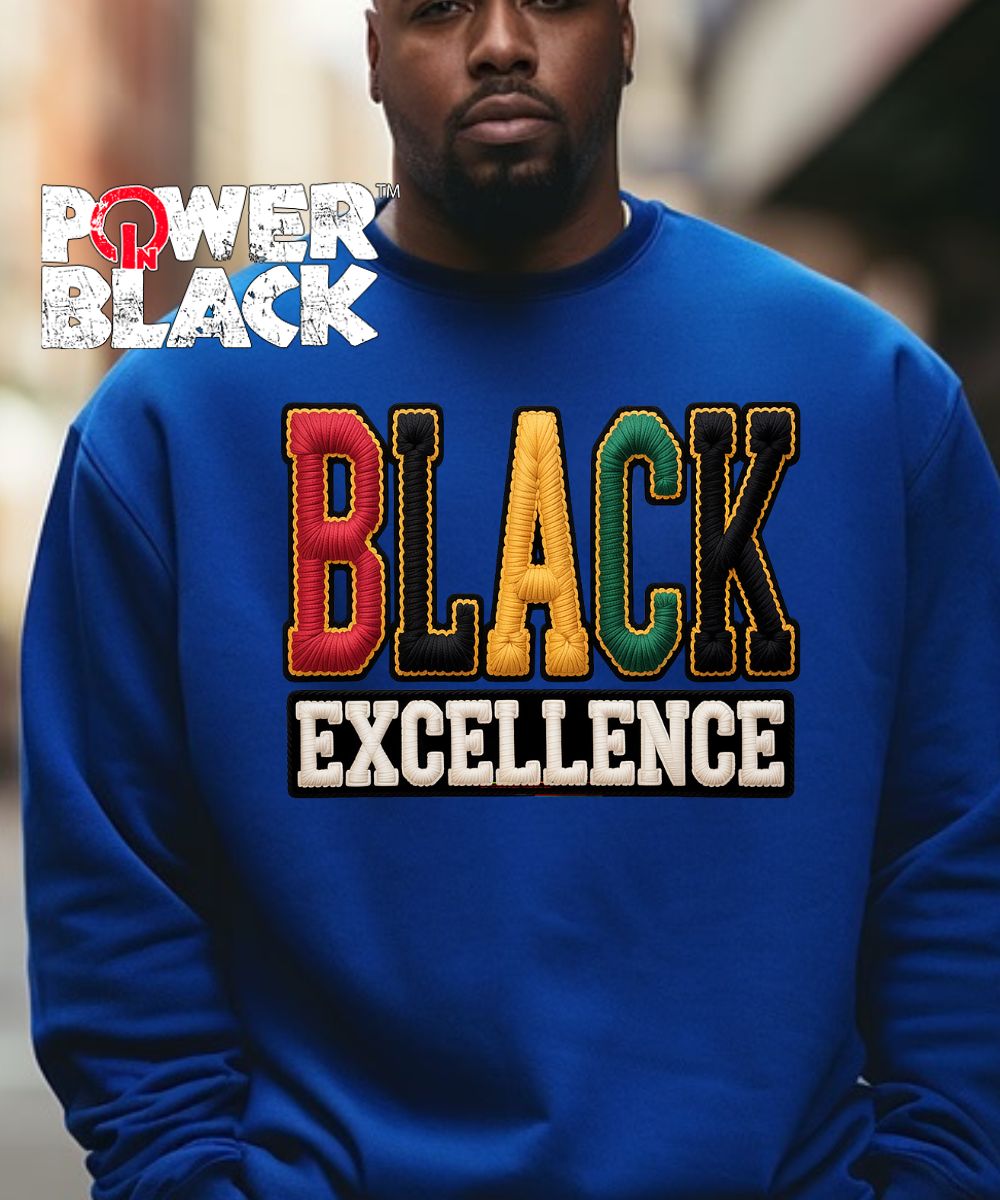Color Black Excellence Sweatshirt (Screen Print Only)