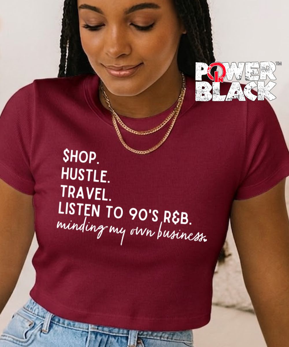 Shop. Hustle. Travel. Crop Top