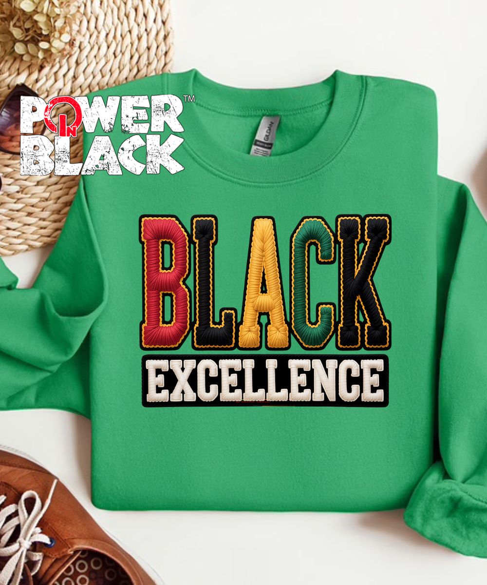 Color Black Excellence Sweatshirt (Screen Print Only)