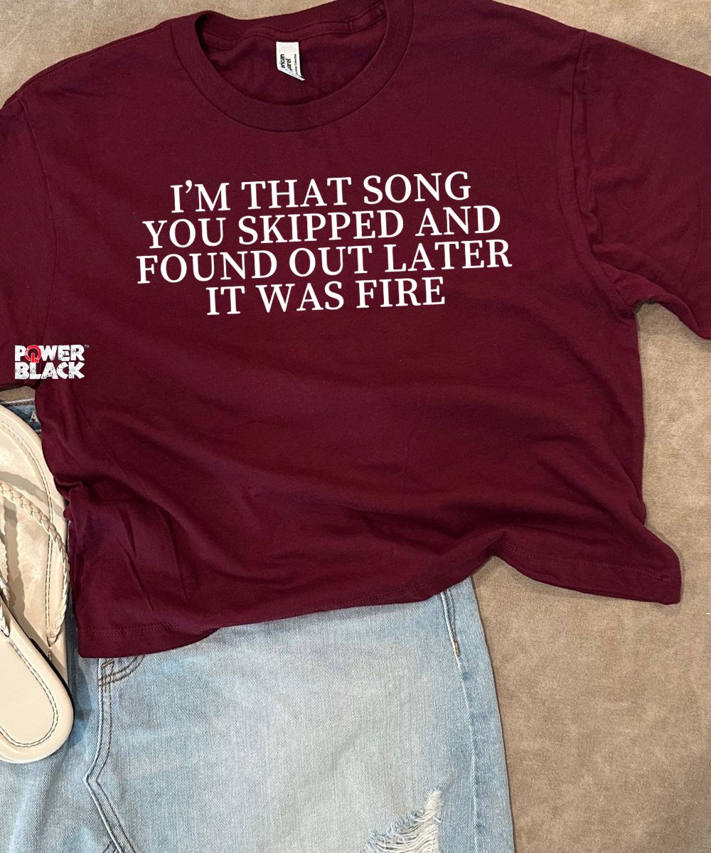 Song You Skipped Crop Top