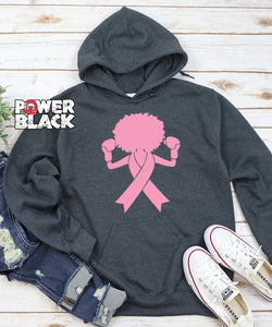 Afro Pink Ribbon Hoodie