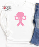 Afro Pink Ribbon Long Sleeve