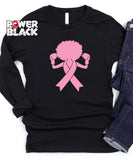 Afro Pink Ribbon Long Sleeve