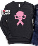 Afro Pink Ribbon Long Sleeve