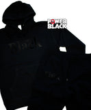Always Bet On Black (Black Foil) Hoodie Jogger Set