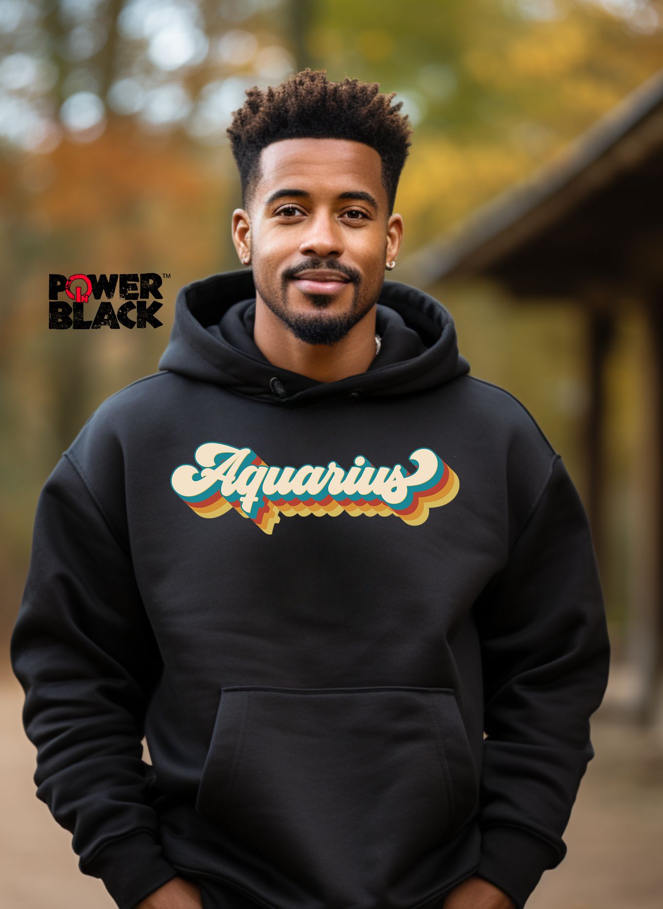 Retro Aquarius Zodiac Hoodie