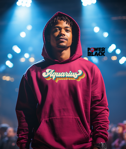 Retro Aquarius Zodiac Hoodie