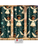 Black Christmas Angels Tumbler