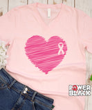 Breast Cancer Heart Ribbon