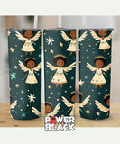 Black Christmas Angels Tumbler