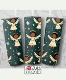 Black Christmas Angels Tumbler