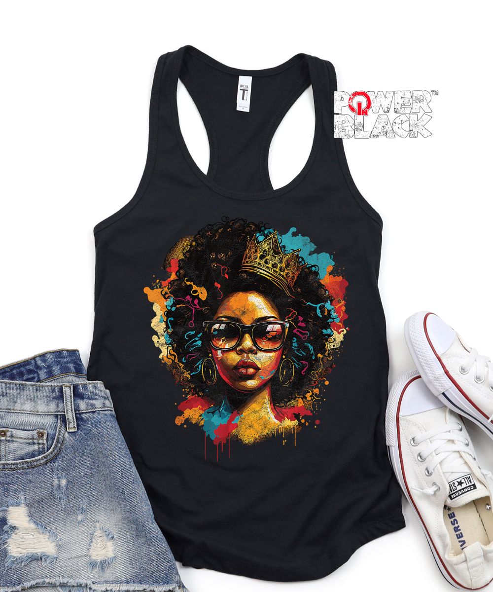 Colorful Queen (Distressed Design) Tank