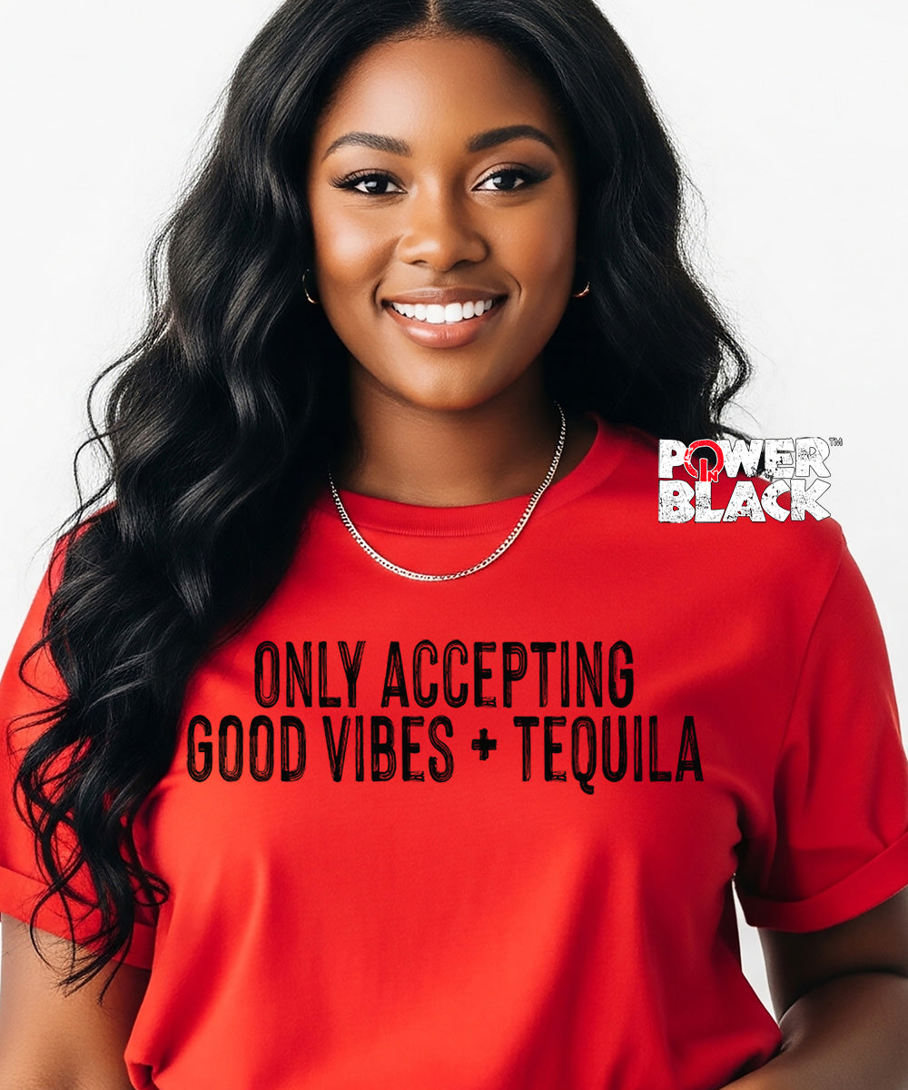 Good Vibes & Tequila (Distressed Design)