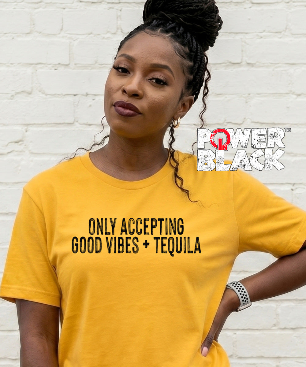 Good Vibes & Tequila (Distressed Design)