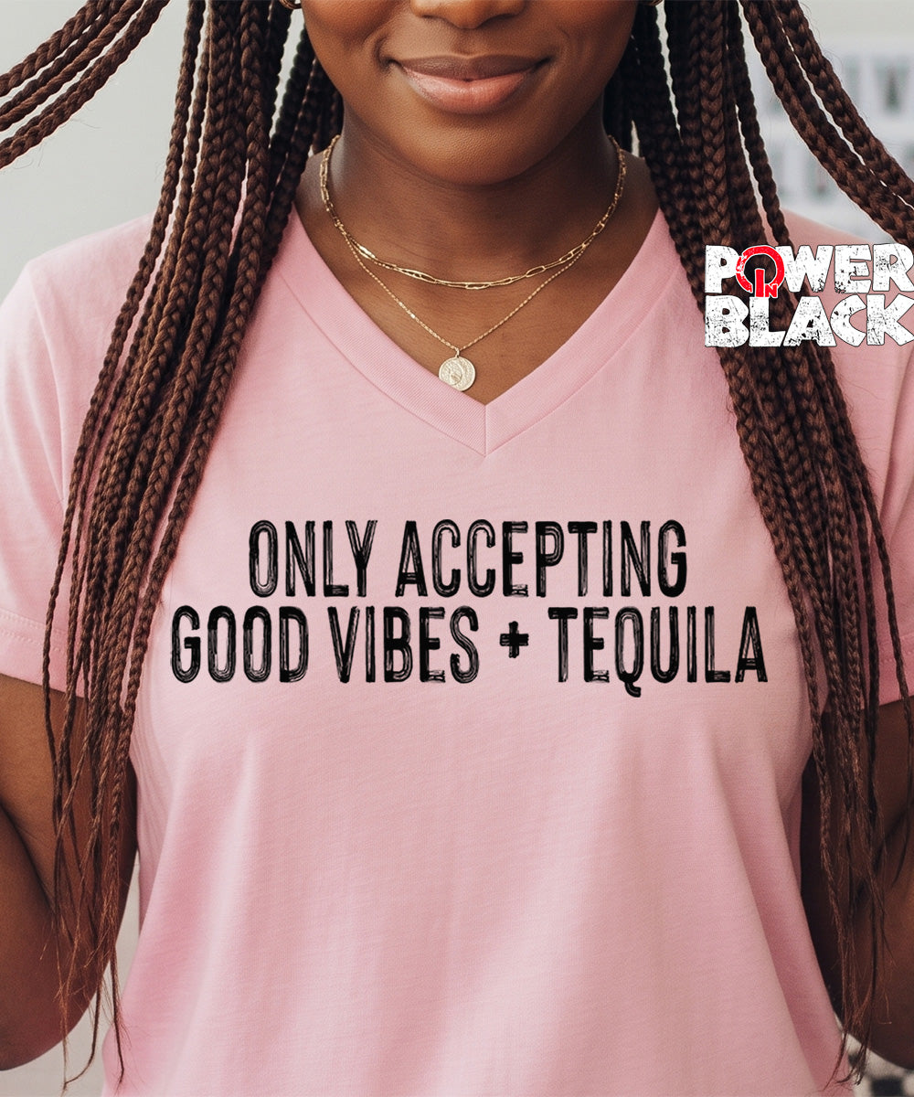 Good Vibes & Tequila (Distressed Design)