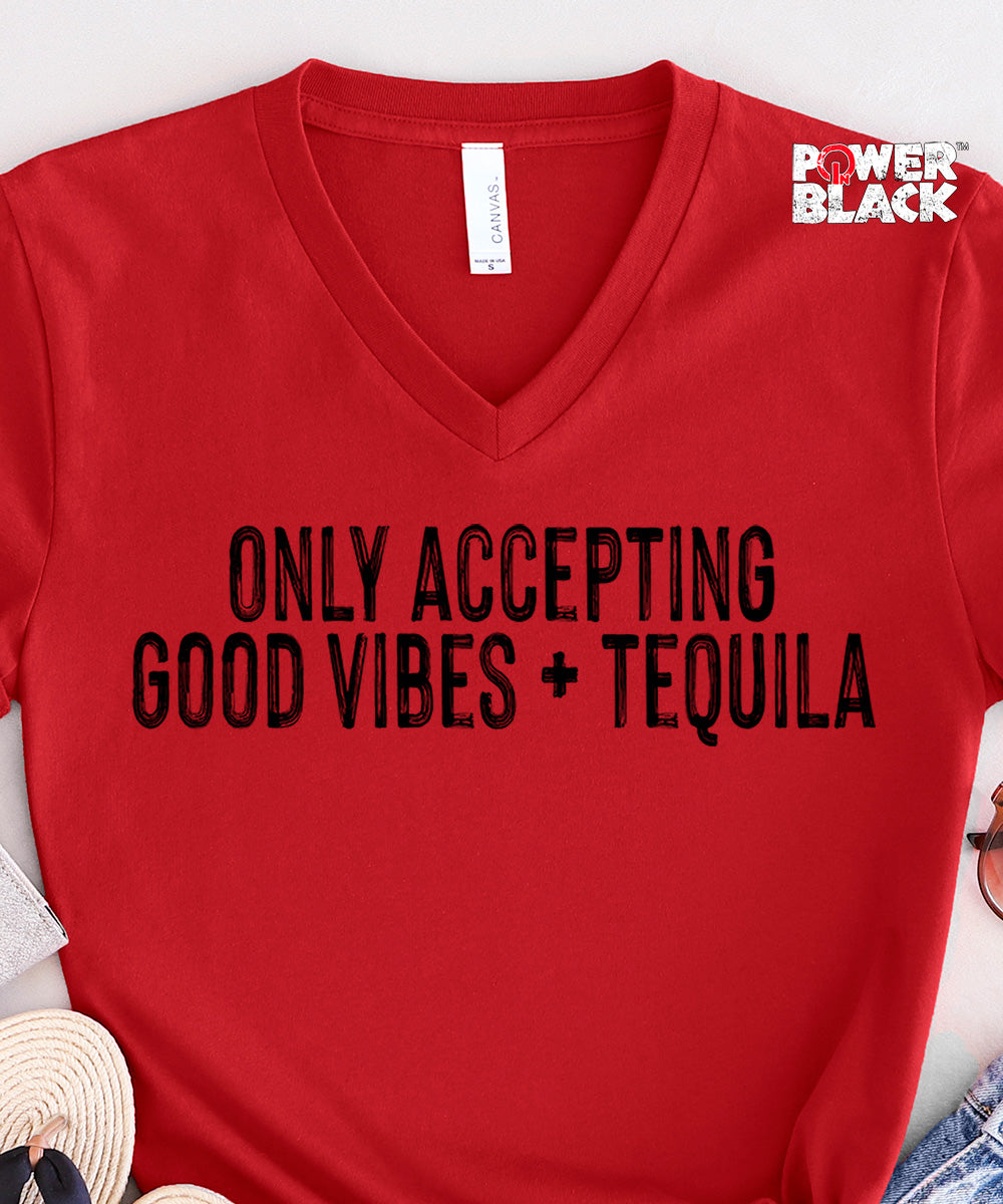 Good Vibes & Tequila (Distressed Design)