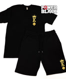 King of Spades (Front & Back Print) Jogger Shorts Set