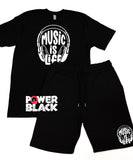 Music Is Life Jogger Shorts Set