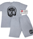 Music Is Life Jogger Shorts Set