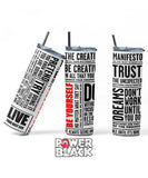 Positive Quotes Tumbler