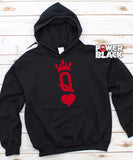 Queen of Hearts (Large Print) Hoodie