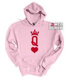 Queen of Hearts (Large Print) Hoodie