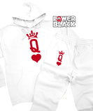 Queen Of Hearts (Large Print) Hoodie Jogger Set