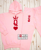 Queen Of Hearts (Large Print) Hoodie Jogger Set