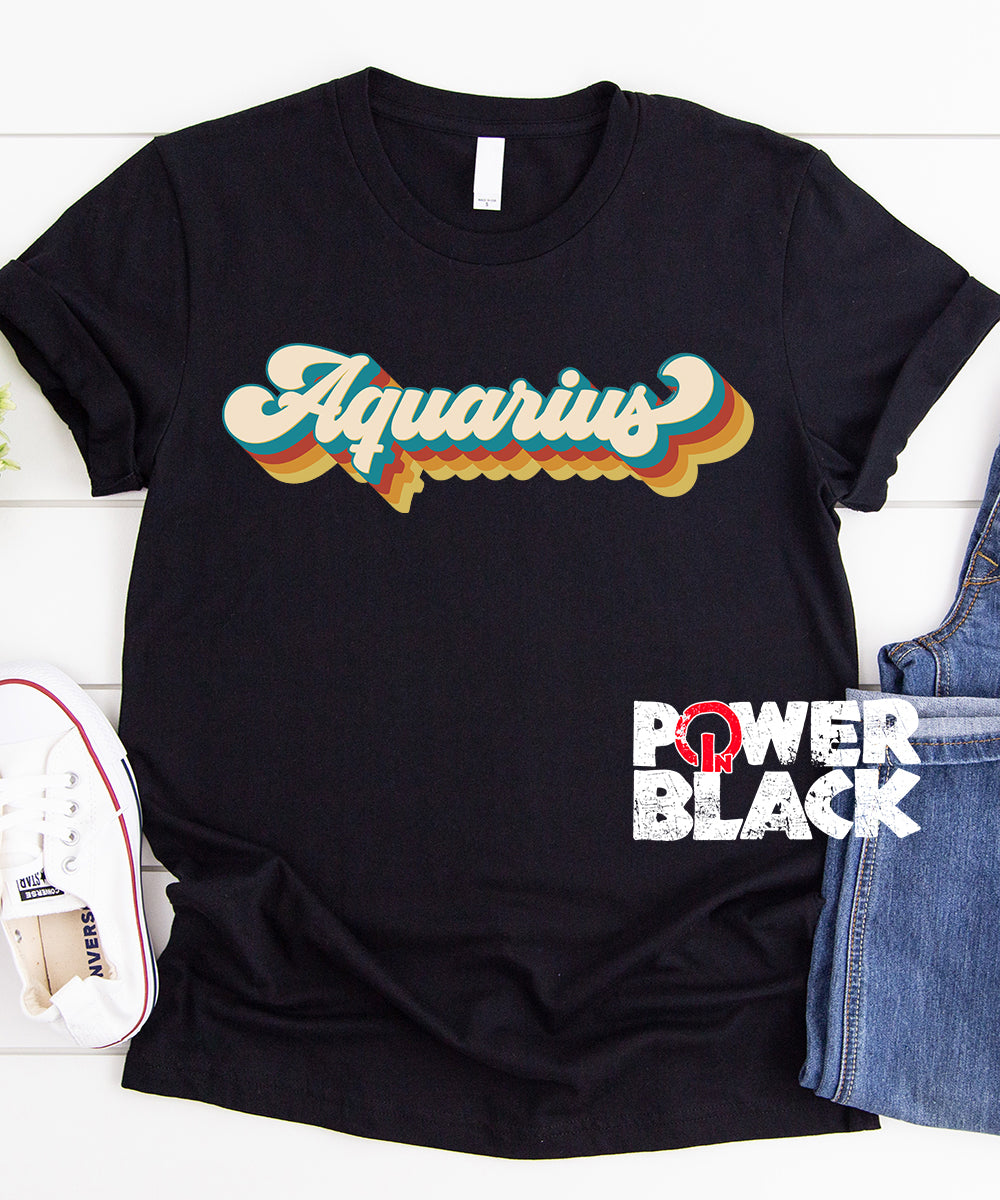 Retro Aquarius Zodiac Shirt