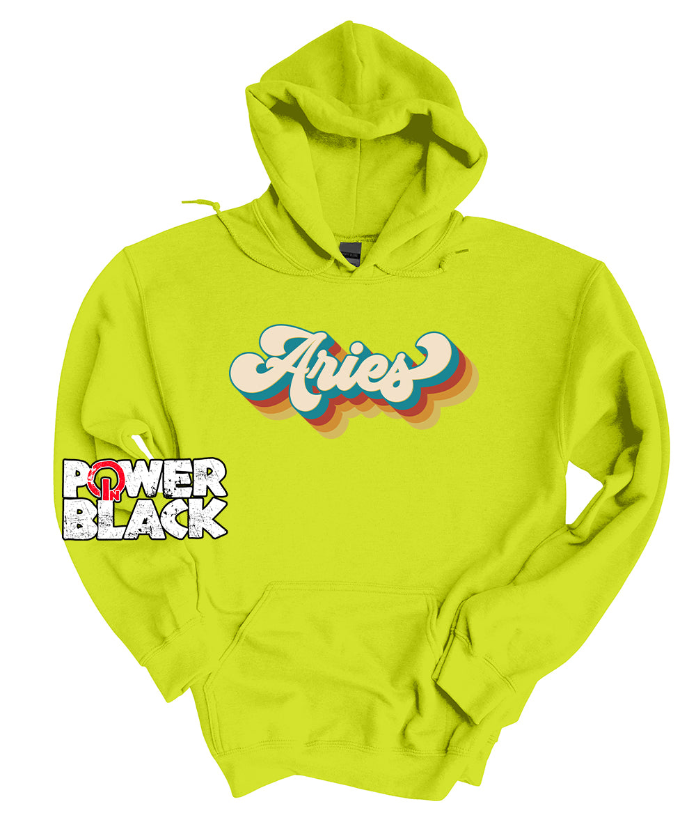 Retro Aries Zodiac Hoodie