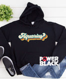 Retro Aquarius Zodiac Hoodie