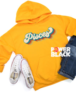 Retro Pisces Zodiac Hoodie
