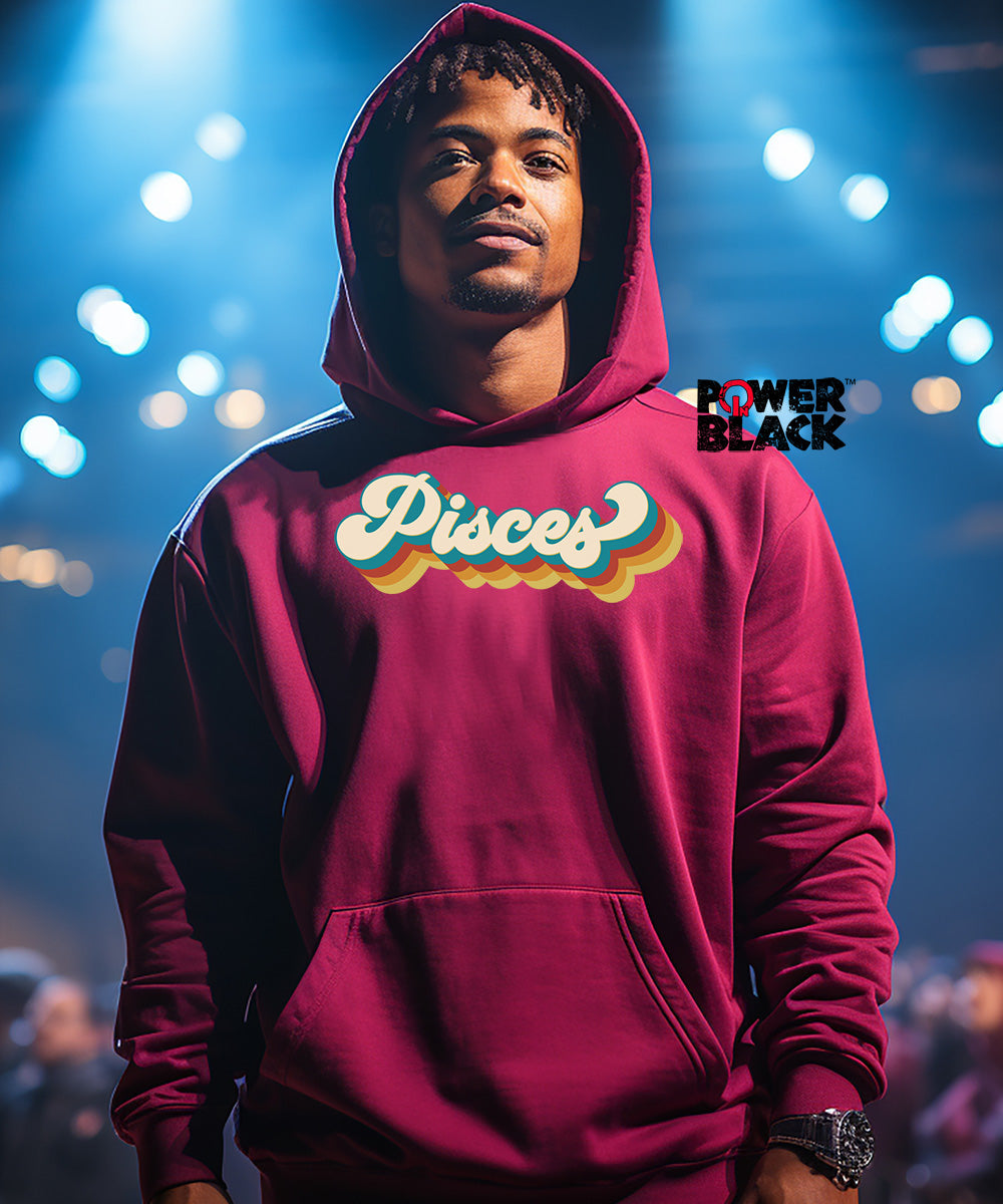 Retro Pisces Zodiac Hoodie