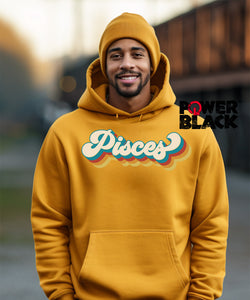 Retro Pisces Zodiac Hoodie