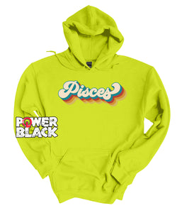 Retro Pisces Zodiac Hoodie