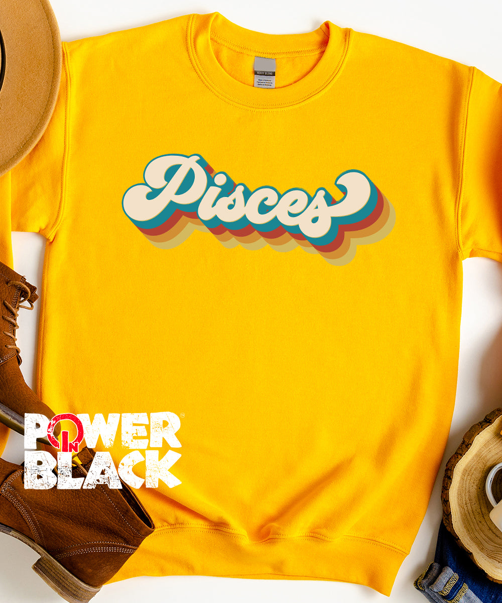 Retro Pisces Zodiac Sweatshirt