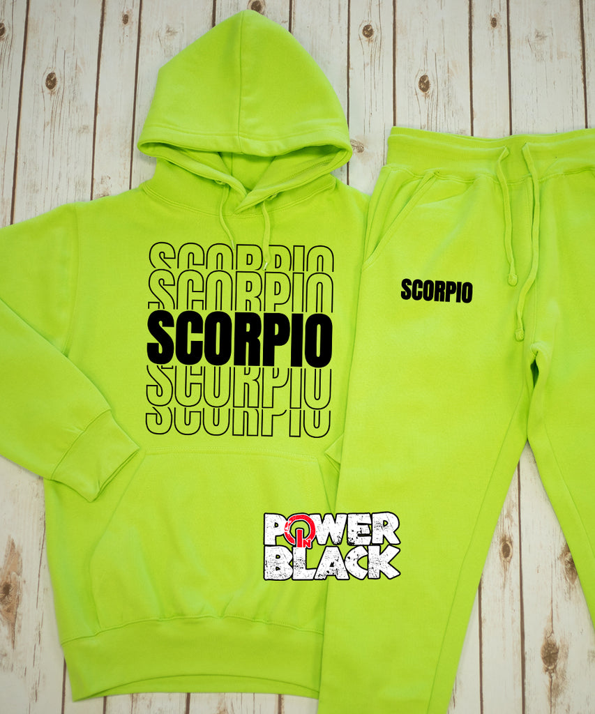 Stacked Scorpio Zodiac Hoodie Jogger Set