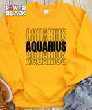 Stacked Aquarius Zodiac Sweatshirt